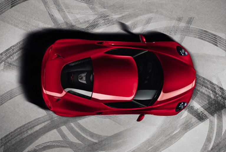 Alfa Romeo 4C dall'alto