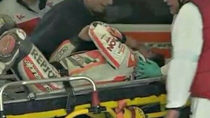 marquez trasportato in ospedale