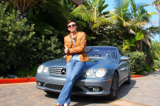 Ed Bolian con la sua Mercedes