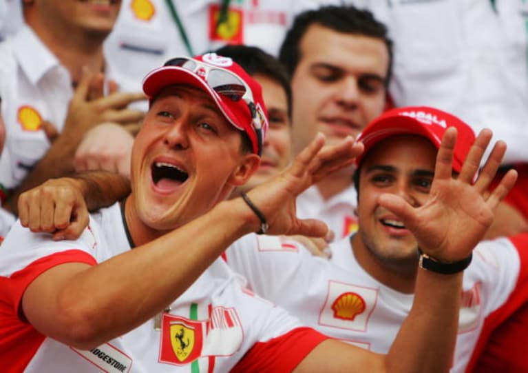 Schumacher festeggia in Spagna