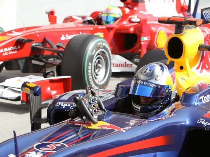 Gp Bahrain, Sebastian Vettel al traguardo in parco chiuso