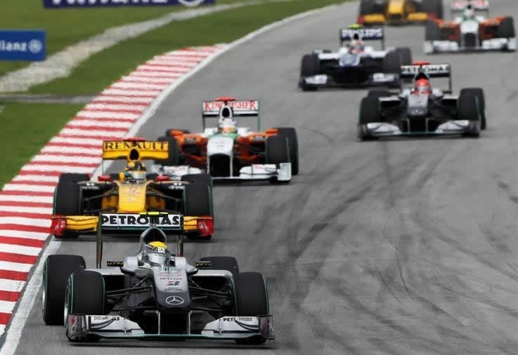 Gp Malesia, Gara: Rosberg, Kubica, Sutil e Schumacher