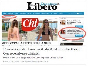 Libero sulle vacanze della Boschi