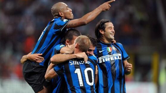 Il gruppo nerazzurro in un momento di gioia
