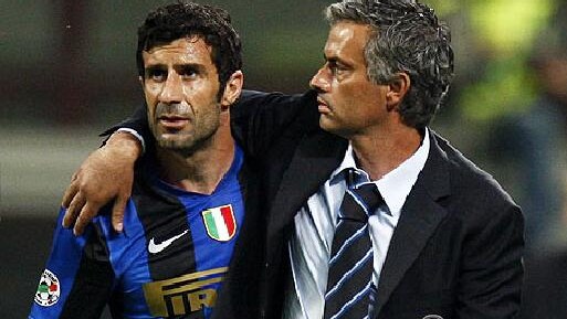 Figo e Mourinho