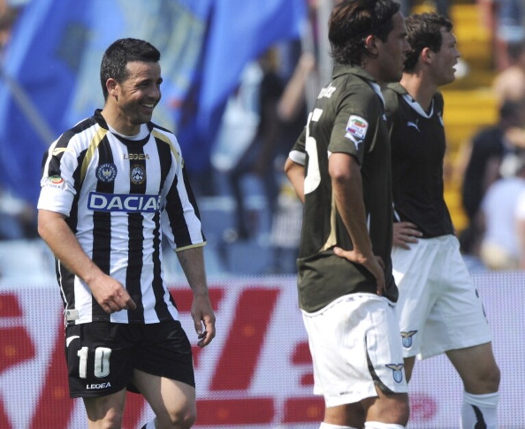 Attaccante Udinese, Antonio Di Natale contro la Lazio