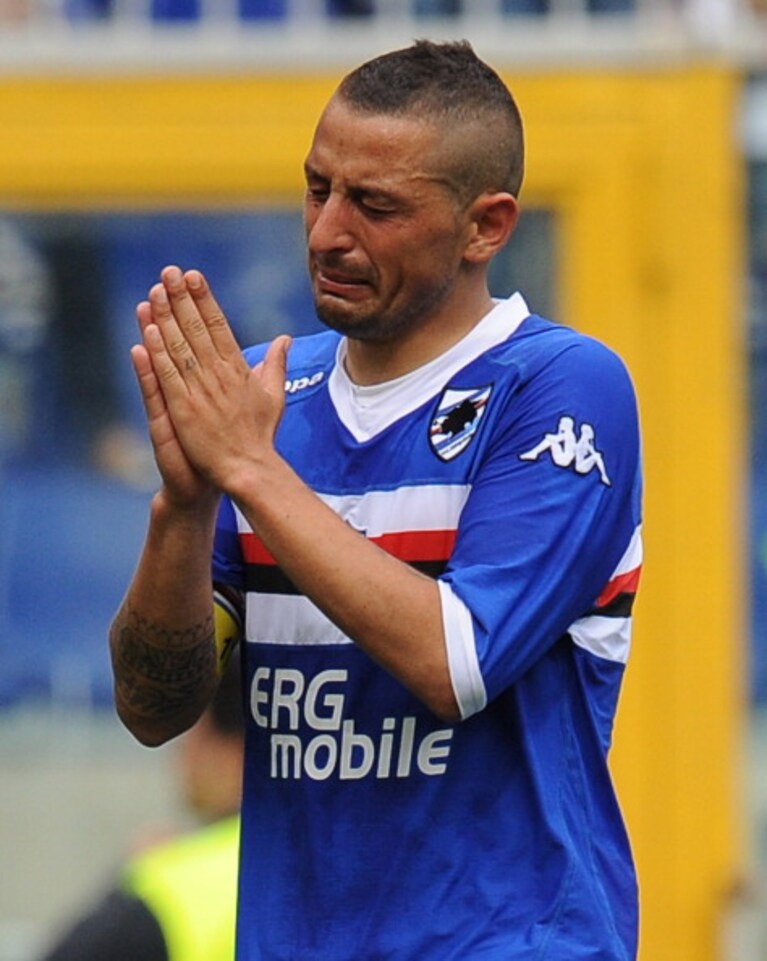 Angelo Palombo, Sampdoria - In lacrime dopo la retrocessione