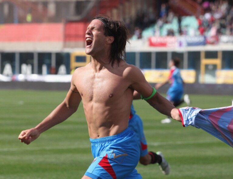Catania Cagliari Calcio - Serie A - Matias Silvestre esulta dopo il gol