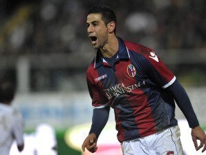 Miguel Angel Britos con la maglia del Bologna