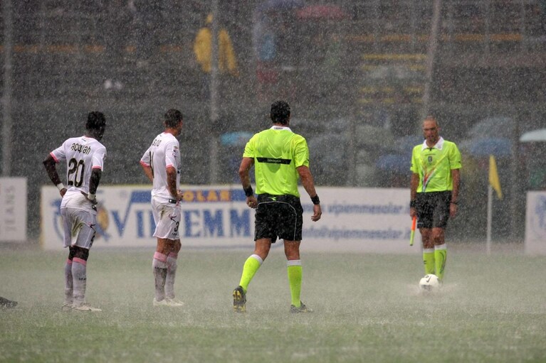 Atalanta Palermo pioggia