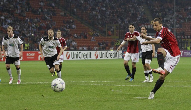 Ibrahimovic Milan-Viktoria Plzen Champions League 2012