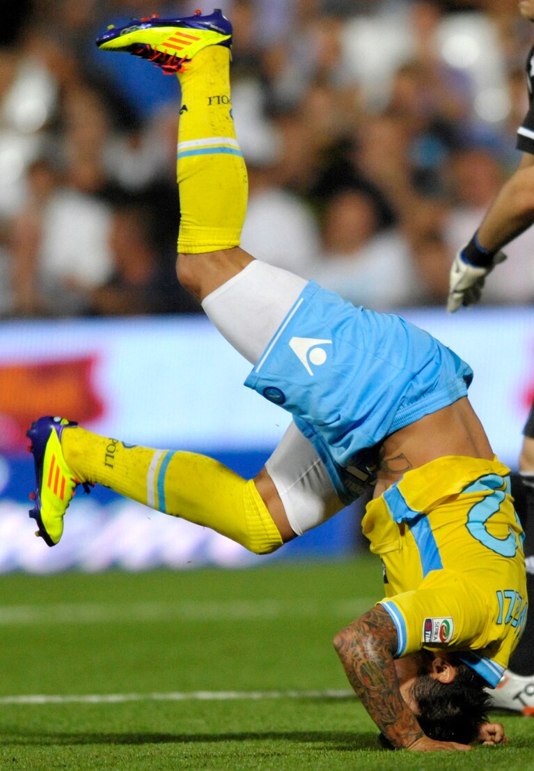 Esultanza Lavezzi, Cesena Napoli 1-3