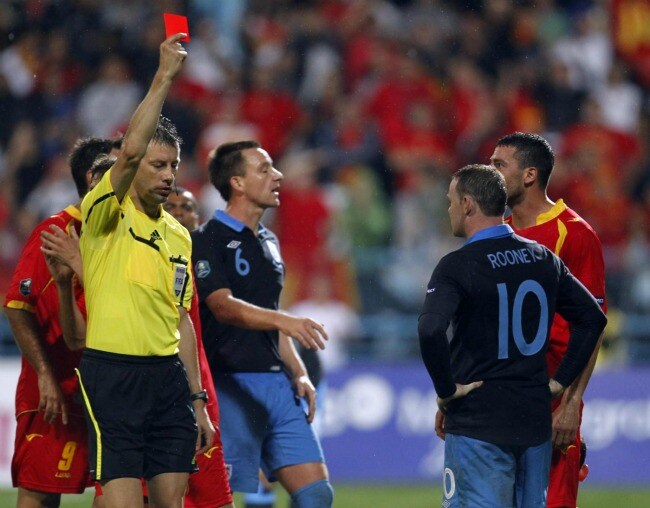 Rooney squalificato per 3 giornate per Euro 2012