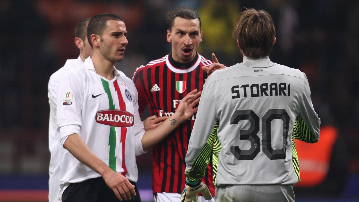 Manata Ibrahimovic a Storari Milan-Juventus Coppa Italia 2012