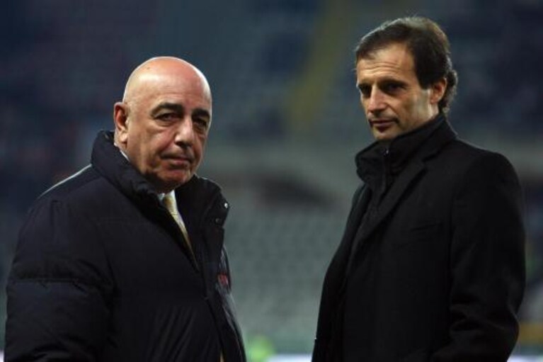 allegri e galliani, musi lunghi
