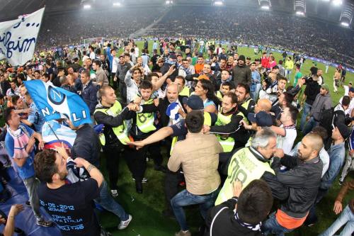 coppa italia napoli festa in campo