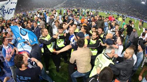 coppa italia napoli festa in campo