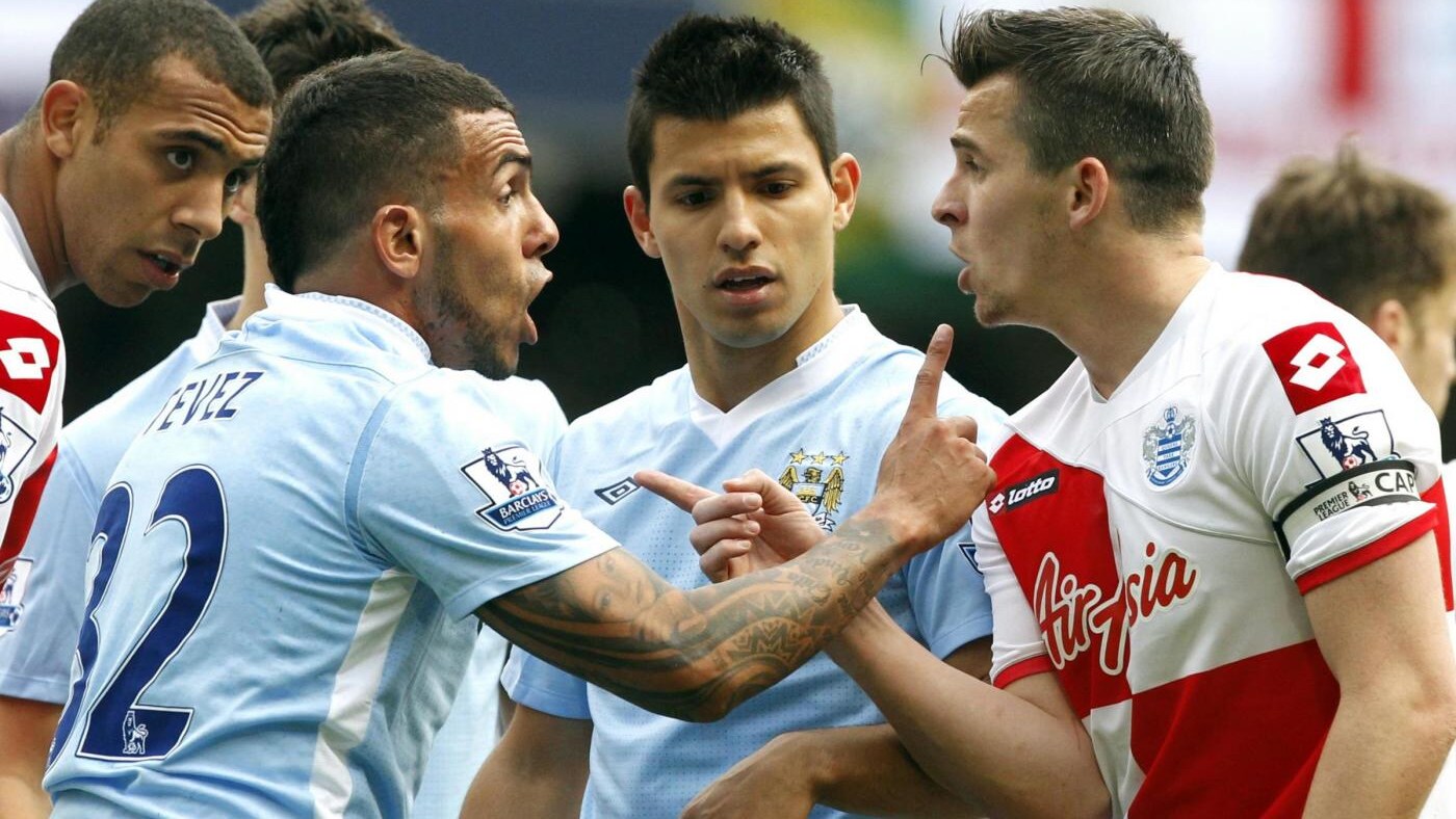 il bad boy del calcio inglese si è preso 12 giornate per aver dato una gomitata a tevez ed un calcione ad aguero.