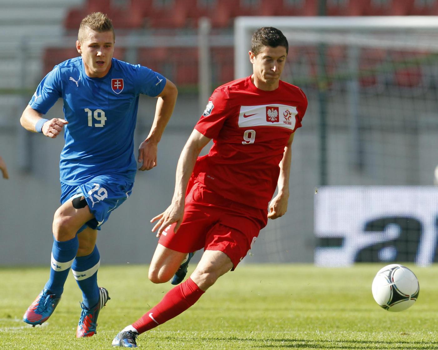 Robert Lewandowski in azione