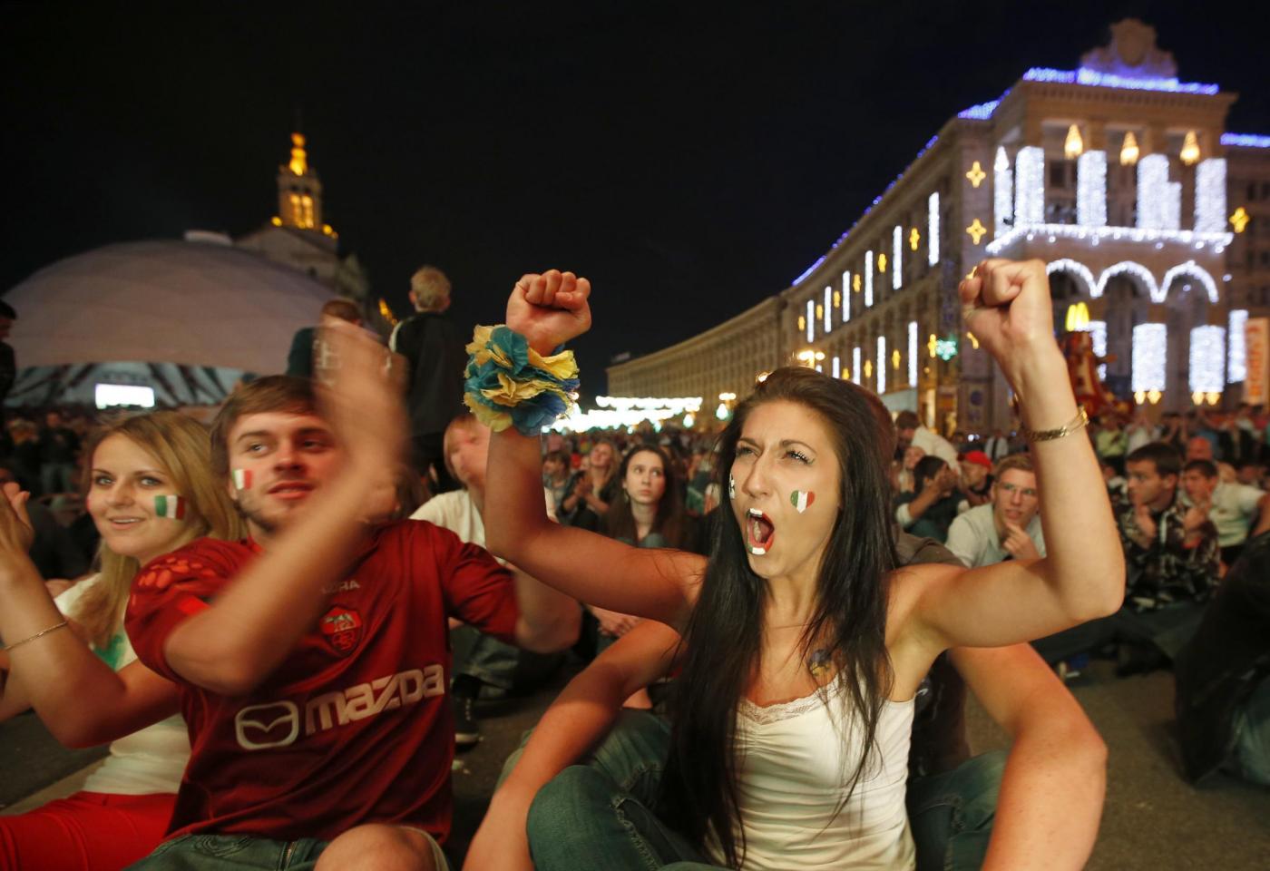 I tifosi azzurri a Kiev
