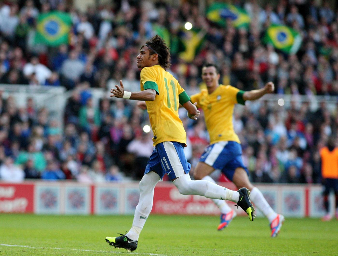 Neymar in gol contro la Bielorussia