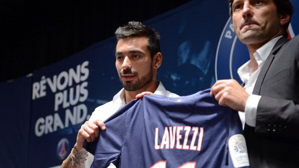 calciomercato lavezzi con la maglia del psg