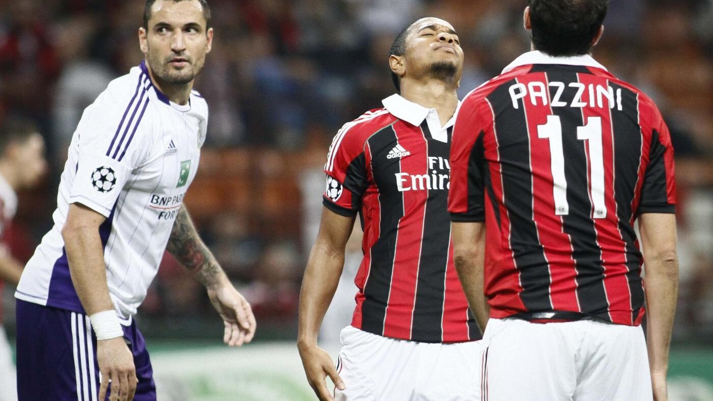 Deludente esordio del Milan in Champions League. A San Siro i rossoneri pareggiano con l'Anderlecht il primo match del Gruppo B.