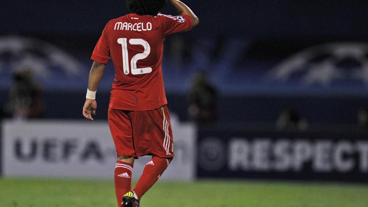 Marcelo, esterno sinistro del Real Madrid, si è infortunato mentre era in ritiro con la nazionale. Il brasiliano si è fratturato il quinto metatarso del piede destro. Tornerà nel 2013.