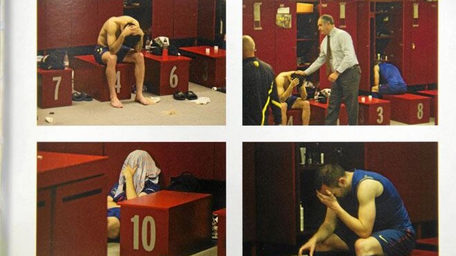 messi iniesta puyol in lacrime dopo sconfitta champions