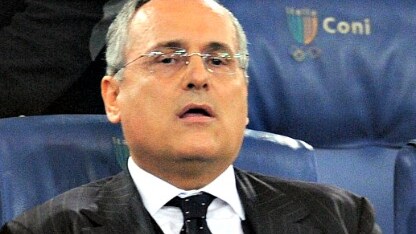 il presidente lotito in tribuna