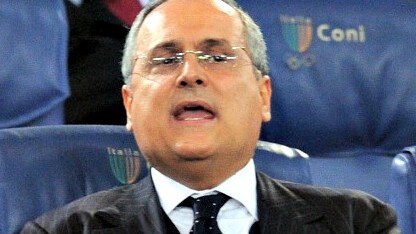 claudio lotito in tribuna