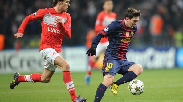 Al 16' Dani Alves batte Dykan con un bel destro dalla distanza. Poi Leo Messi realizza una doppietta. L'argentino a Mosca ha raggiunto quota 80 gol nel 2012.