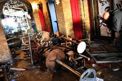 il pub devastato