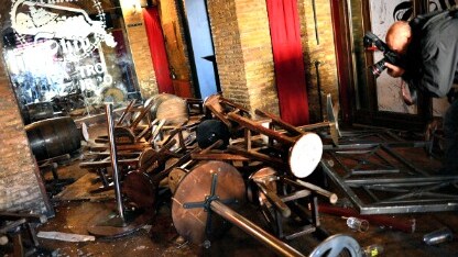 il pub devastato
