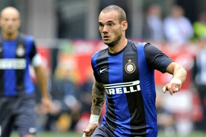 sneijder in azione con l'inter