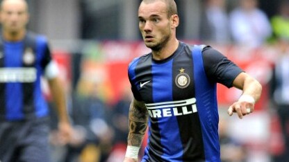 sneijder in azione con l'inter
