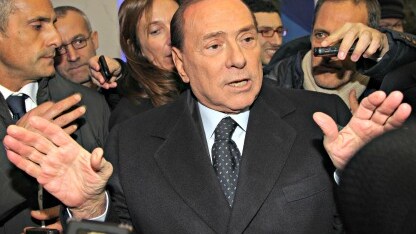 silvio berlusconi a san siro per la partita