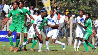 una gara di calcio africano