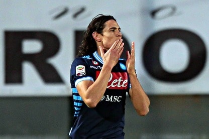 cavani carica il napoli e i tifosi
