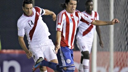 fidencio oviedo con la maglia del paraguay