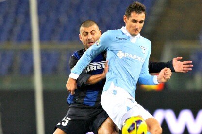 l'attaccante della lazio in azione