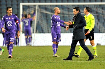 vincenzo montella della fiorentina a fine match