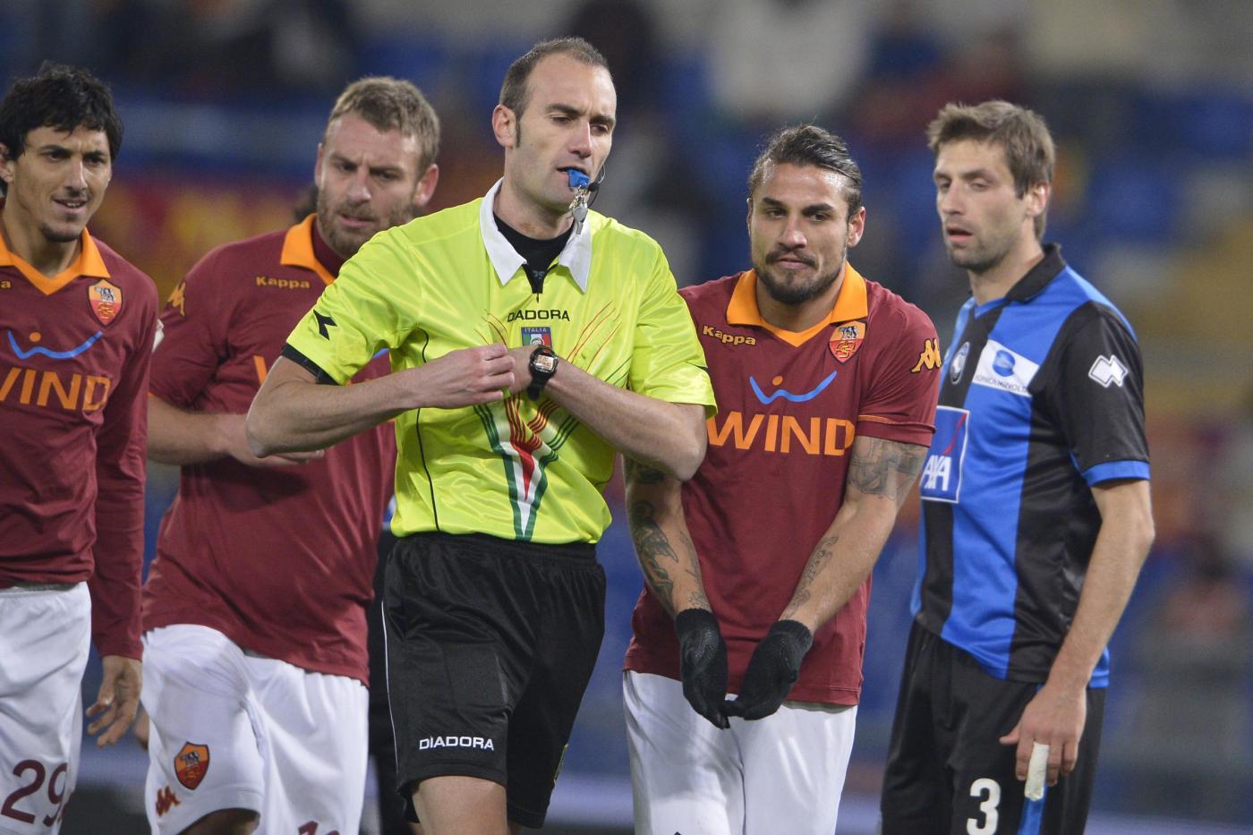 l'attaccante della roma squalificato per tre giornate in coppa italia