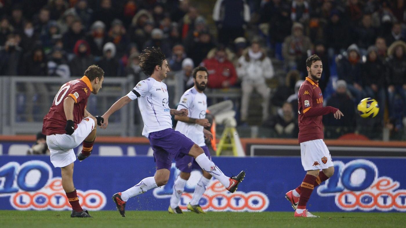 Castan al 7', Roncaglia pareggia al 14', poi Totti sale in cattedra e realizza due gol meravigliosi. A inizio ripresa El Hamdaoui accorcia le distanze. Osvaldo chiude il match all''88'.