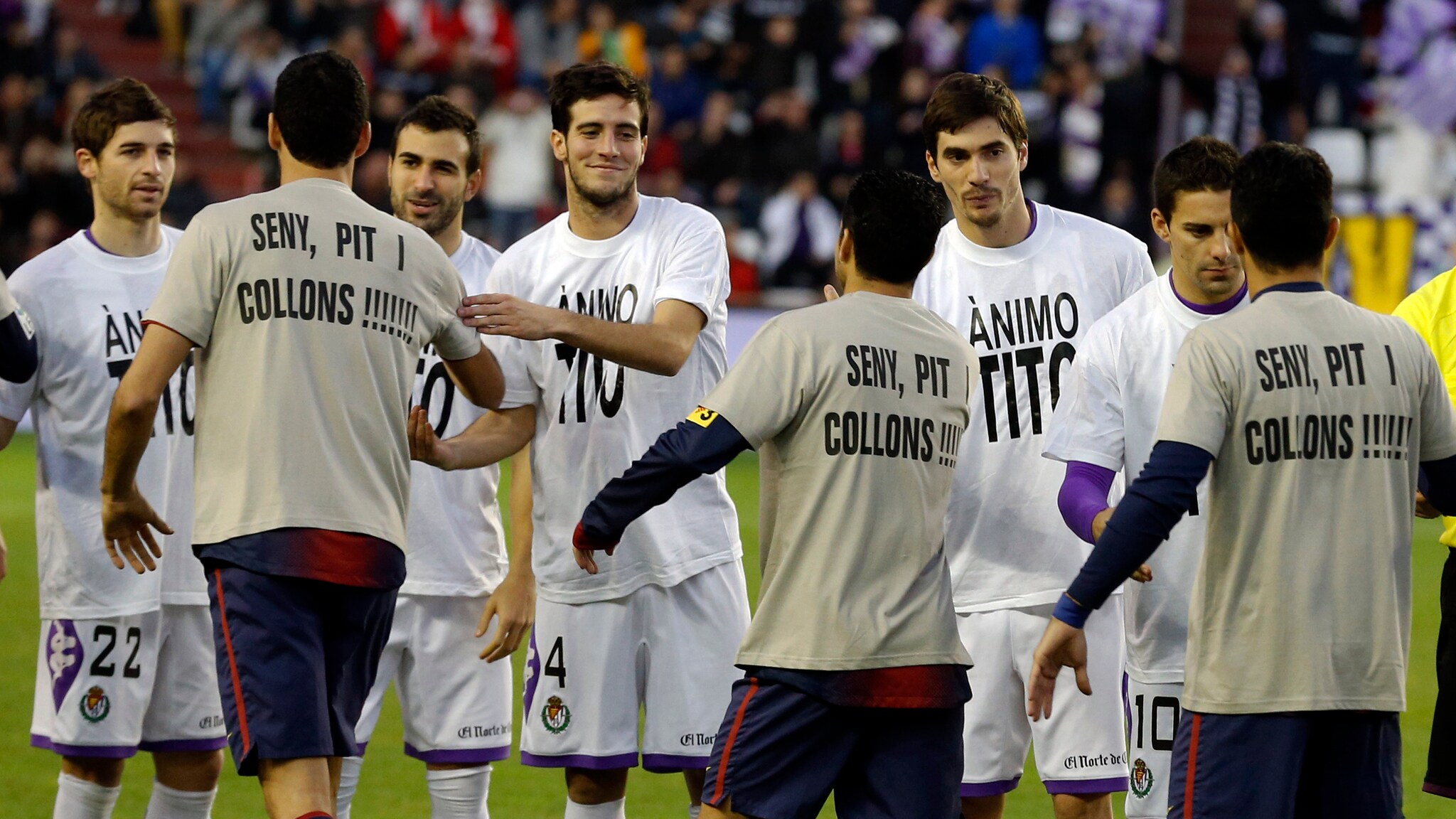 A Valladolid il Barcellona vince il 16° match nella Liga 2012/2013. Xavi, Messi e Tello hanno dedicato i loro gol a Tito Vilanova.