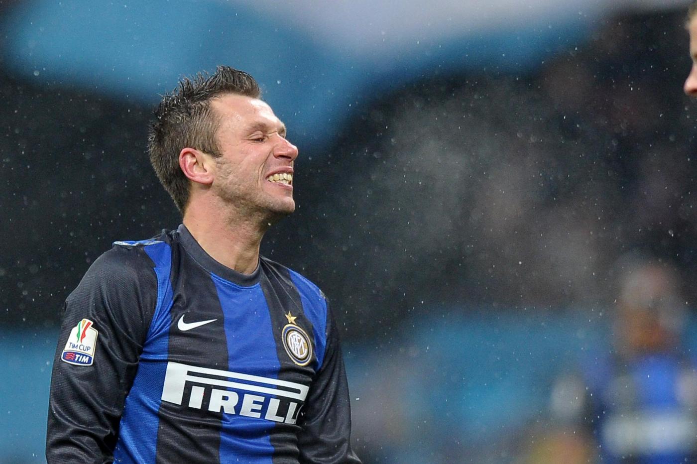Infortunio per Cassano, rischia di saltare Roma-Inter