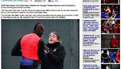 l'aggressione di balotelli a mancini