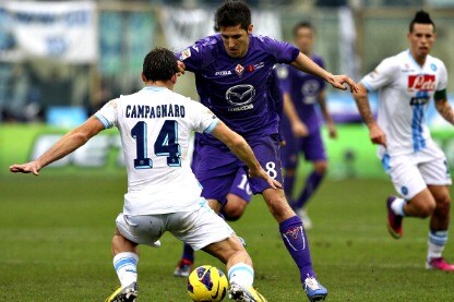 jovetic della fiorentina in azione
