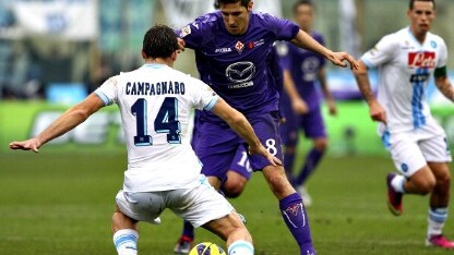 jovetic della fiorentina in azione