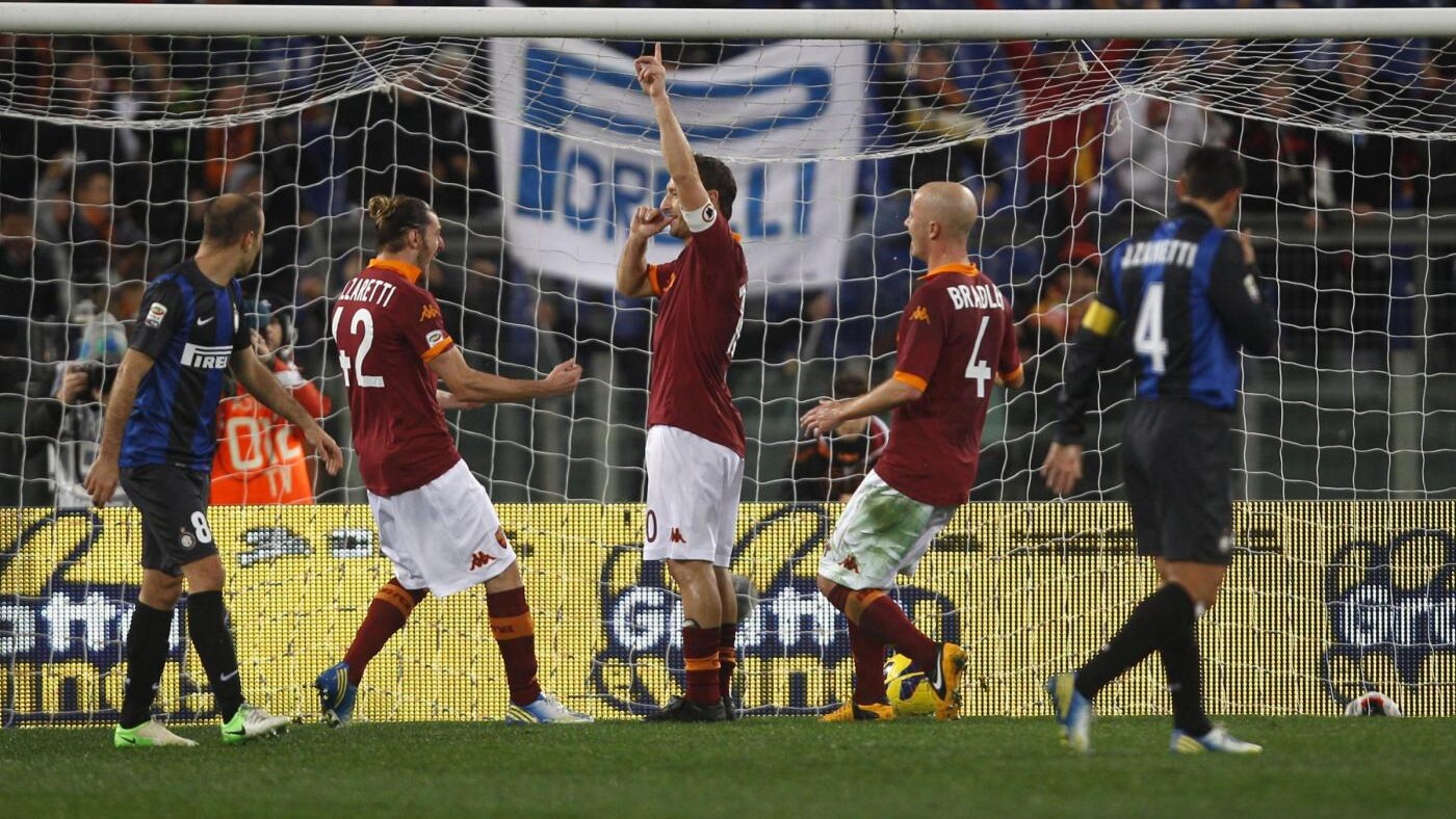 destro, lamela e totti sfidano rocchi, guarin e palacio